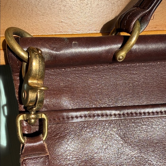 Vintage 1998 Coach Willis 9927 Mahogany Brown Leather Turnlock Crossbody Satchel - Picture 8 of 14